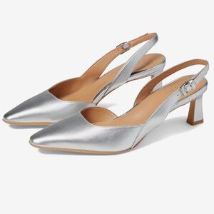 NATURALIZER 9.5W Dalary silver sling back with foam footbed—EUC